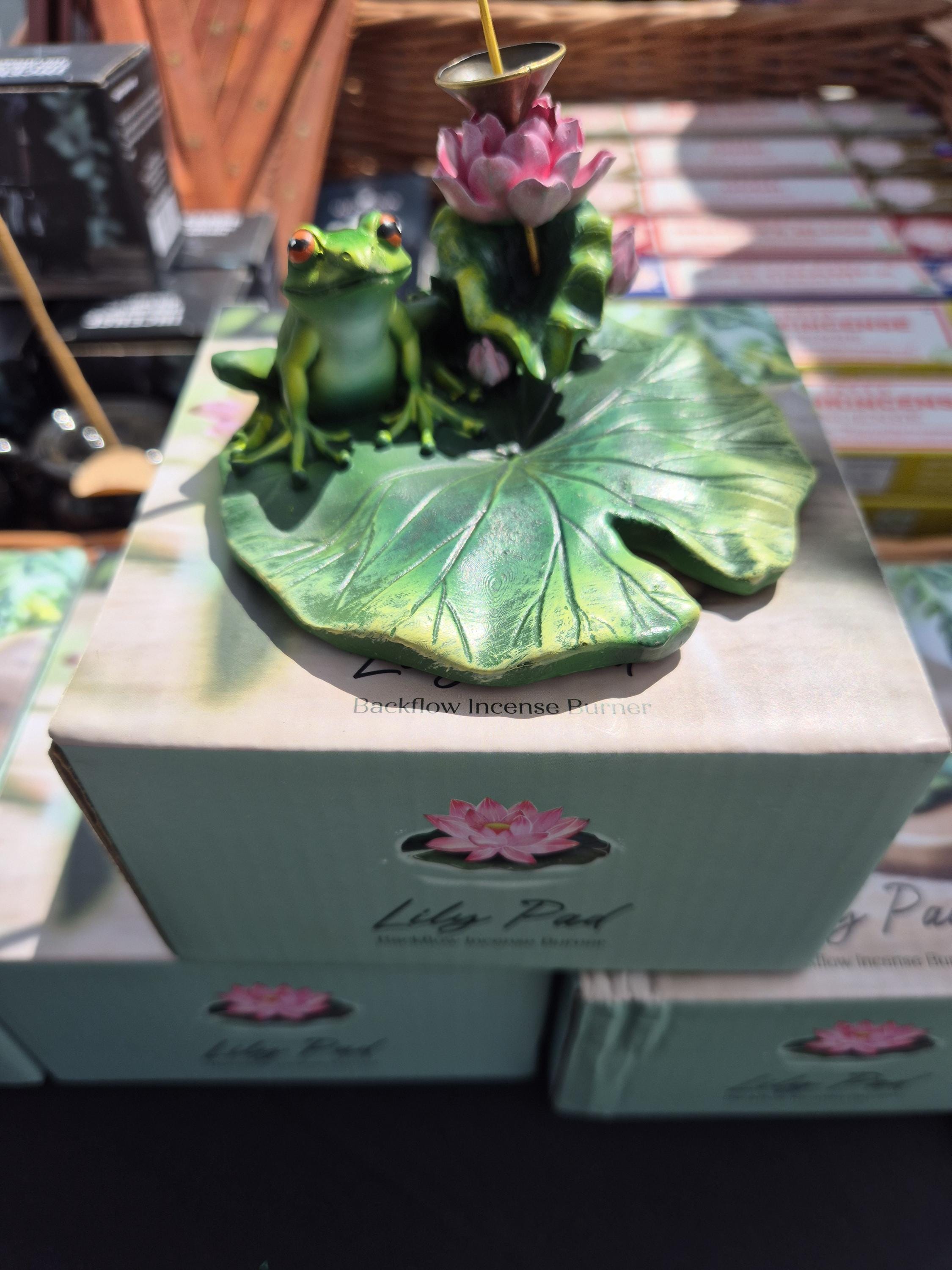 Incense holders, Mango Wood, lily pad, Cauldron, ponds.